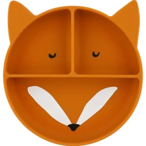 Enfant Trixie La Vaisselle Pour Enfant<Assiette compartiments silicone avec ventouse Mr Fox,