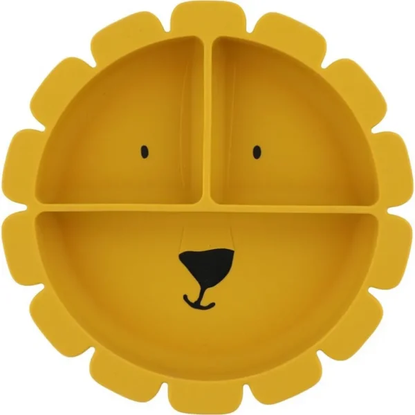 Enfant Trixie La Vaisselle Pour Enfant<Assiette compartiments silicone avec ventouse Mr Lion,