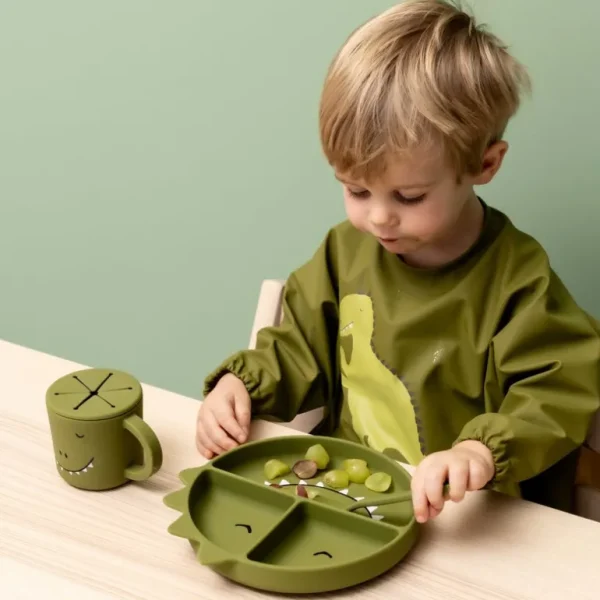 Enfant Trixie La Vaisselle Pour Enfant<Assiette compartiments silicone avec ventouse Mr Dino,