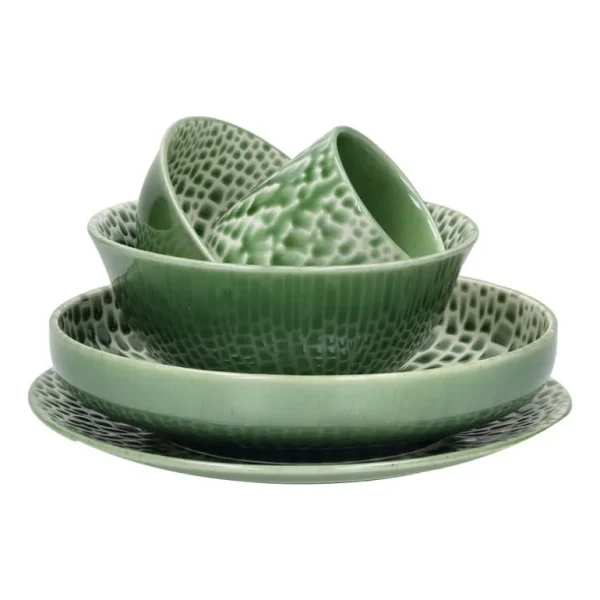 Pomax Saladiers Et Coupelles | Les Assiettes Dessert<Assiette dessert 22 cm Lotus vert,