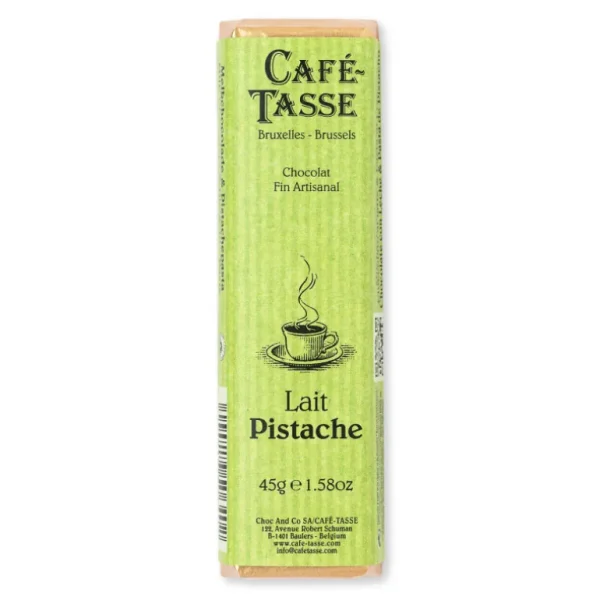 Café Tasse Le Chocolat<Barre de chocolat au Lait Pistache,