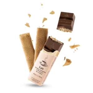 Café Tasse Le Chocolat<Barre de chocolat au Lait Praliné Amandes et Brisures de crêpes,