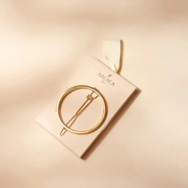 Bachca Les Accessoires<Barrette Ronde Dorée,