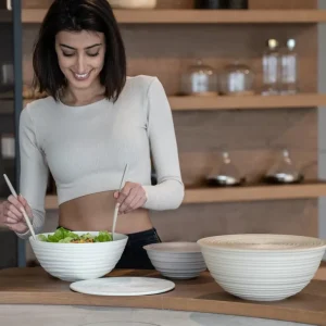 GUZZINI Saladiers Et Coupelles<Bol avec couvercle Tierra Gris Tourterelle,