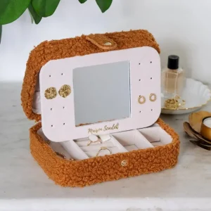 Maison Scarlett Les Bijoux | Les Accessoires<Boîte à Bijoux de Voyage Brigitte Moumoute Camel,