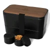 Umami Boîtes Repas Et Accessoires<Boîte Bento Modulable 1.5 L Noir & Noyer,