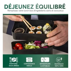 Umami Boîtes Repas Et Accessoires<Boîte Bento Modulable 1.5 L Vert Ardoise,