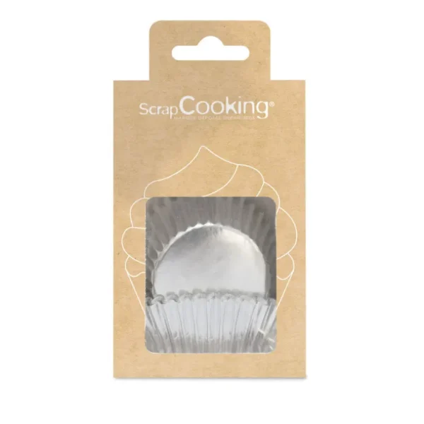 ScrapCooking Les Cupcakes<Boîte de +/- 48 caissettes argentées,