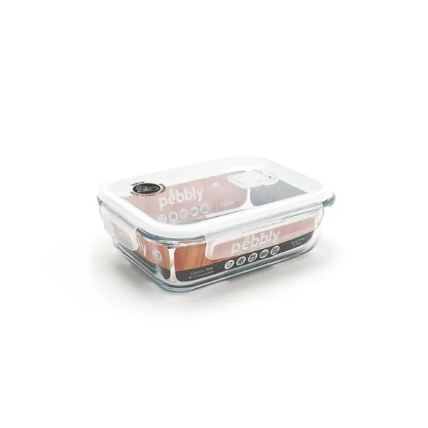 PEBBLY Boîtes Hermétiques<Boîte rectangulaire en verre 1L,