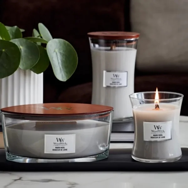 Woodwick Bougies Parfumées<Bougie parfumée douceur de laine,