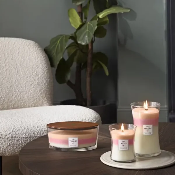 Woodwick Bougies Parfumées<Bougie parfumée Ellipse Trilogy Verger en Fleurs,