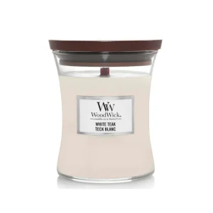 Woodwick Parfums D'Intérieur | Bougies Parfumées<Bougie parfumée Teck blanc,