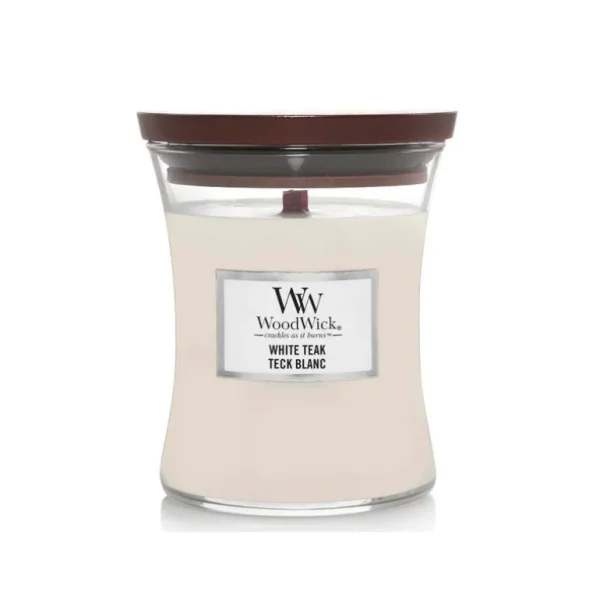 Woodwick Parfums D'Intérieur | Bougies Parfumées<Bougie parfumée Teck blanc,