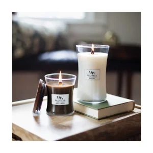 Woodwick Parfums D'Intérieur | Bougies Parfumées<Bougie parfumée Teck blanc,