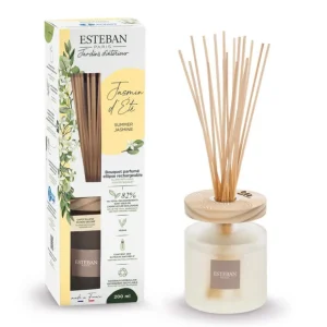 ESTEBAN Diffuseurs De Parfum D'Intérieur<Bouquet parfumé Ellipse Jasmin d'été 200ml,