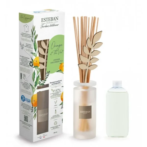 ESTEBAN Diffuseurs De Parfum D'Intérieur<Bouquet parfumé Orange et Thé vert,
