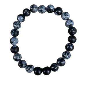 Koukouma & Co La Lithothérapie<Bracelet Obsidienne Flocon de neige,