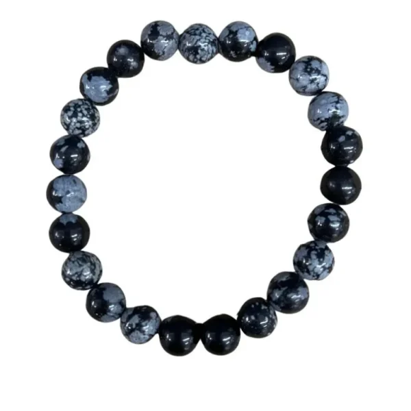 Koukouma & Co La Lithothérapie<Bracelet Obsidienne Flocon de neige,