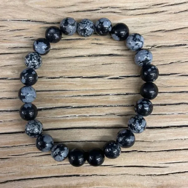 Koukouma & Co La Lithothérapie<Bracelet Obsidienne Flocon de neige,