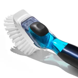 OXO Brosserie<Brosse à vaisselle distributrice de savon avec manche,