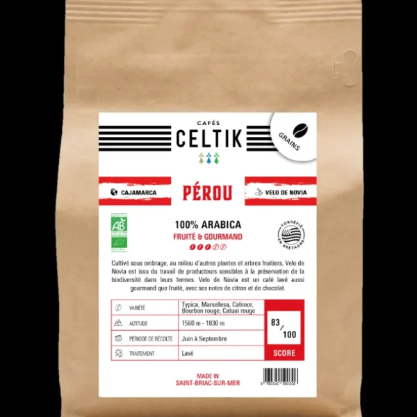 Cafés Celtik Les Cafés<Café Bio Pérou Velo de Novia,