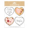 ScrapCooking Cercles À Gâteaux<4 Cercles à tarte individuels perforés Coeurs,