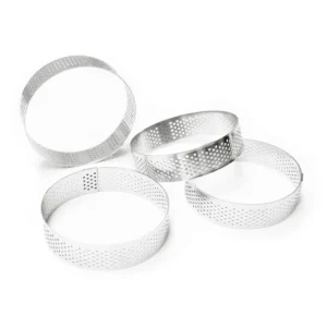 ScrapCooking Cercles À Gâteaux<4 Cercles à tarte individuels perforés 8 cm Ronds,