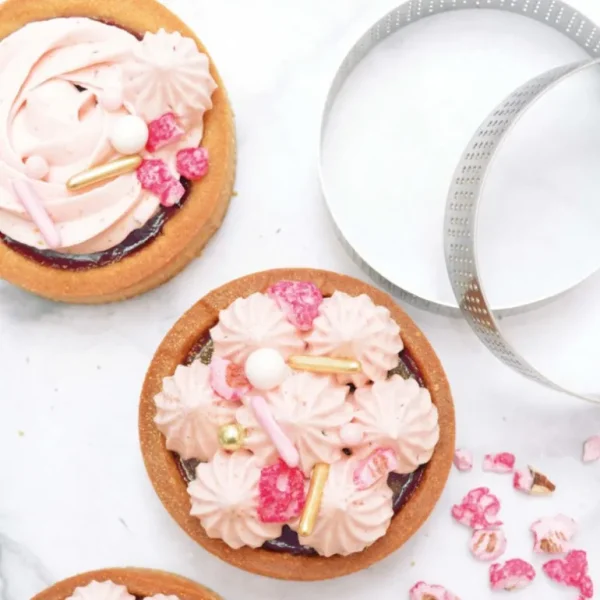 ScrapCooking Cercles À Gâteaux<4 Cercles à tarte individuels perforés 8 cm Ronds,
