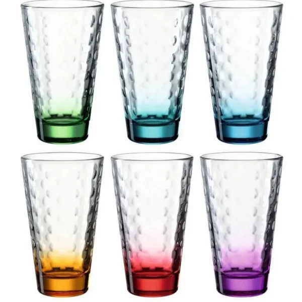 LEONARDO Chopes Et Gobelets<Coffret 6 chopes assorties Optic Color, Léonardo