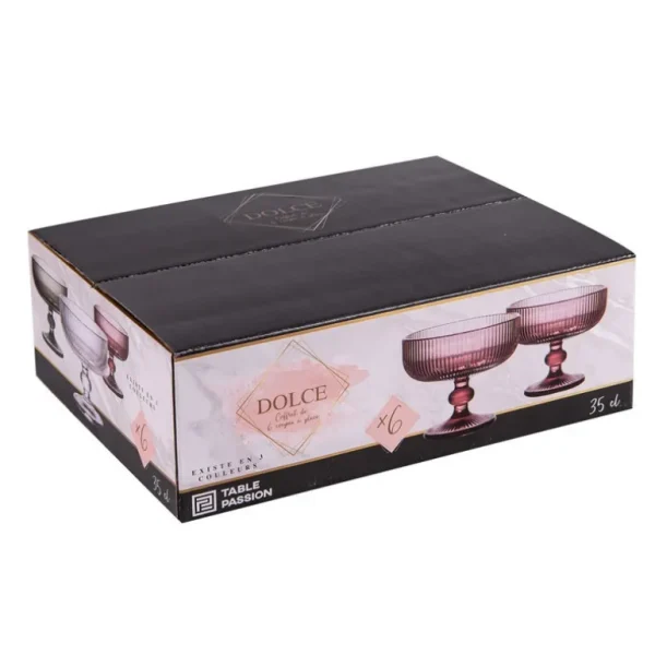 Table Passion Saladiers Et Coupelles<Coffret 6 coupes à glace 35 cl Dolce Rose,