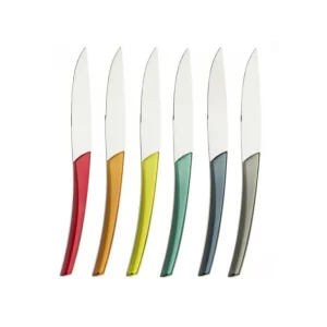 Degrenne Paris Couteaux<Coffret 6 couteaux à steak Quartz Multicolore, Guy Degrenne