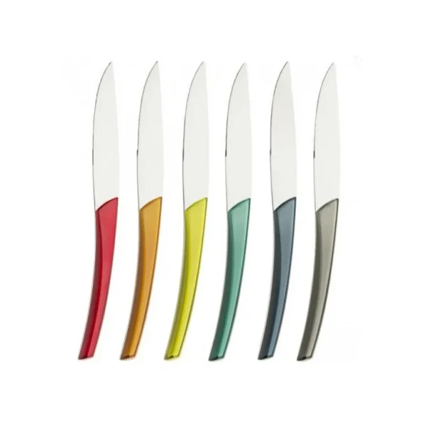 Degrenne Paris Couteaux<Coffret 6 couteaux à steak Quartz Multicolore, Guy Degrenne