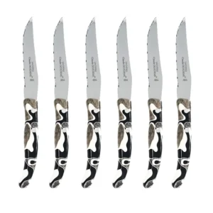 DOZORME Couteaux<Coffret 6 couteaux à steak Berlingot Marbré Marron, Claude
