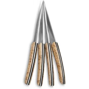 DOZORME Couteaux<Coffret 4 couteaux à steak Le Thiers® Bouleau Nain & Noir, Claude