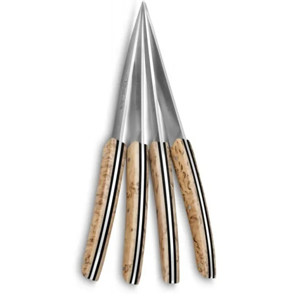 DOZORME Couteaux<Coffret 4 couteaux à steak Le Thiers® Bouleau Nain & Noir, Claude