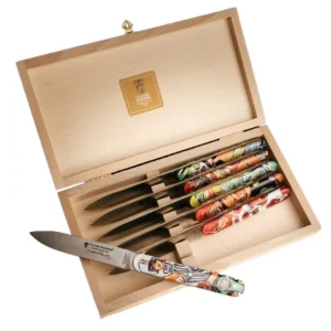 DOZORME Couteaux<Coffret 6 couteaux Navette François Groslière, Claude