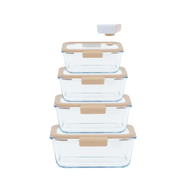 PEBBLY Boîtes Hermétiques<Coffret de conservation sous-vide 5 pièces,