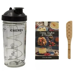 COOKUT Fouets<Coffret Shaker à crêpes, pancakes et gaufres Miam,
