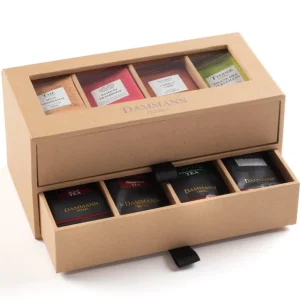DAMMANN FRERES Les Thés Et Tisanes<Coffret thé 7/7 Kraft 2 tiroirs garni de 56 sachets, Dammann Frères