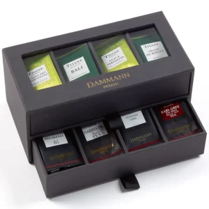 DAMMANN FRERES Les Thés Et Tisanes<Coffret thé 24H/24 coffret noir 2 tiroirs garni de 56 sachets, Dammann Frères