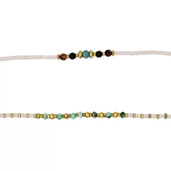 Têtes Blondes Les Bijoux<Collier et Bracelet 6 tours New Andy Rose Guimauve,