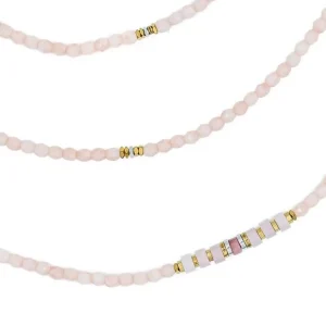 Têtes Blondes Les Bijoux<Collier et Bracelet 6 tours New Vir Rose Guimauve,