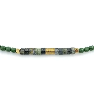 Têtes Blondes Les Bijoux<Collier et Bracelet 6 tours Nadège Vert Forêt,