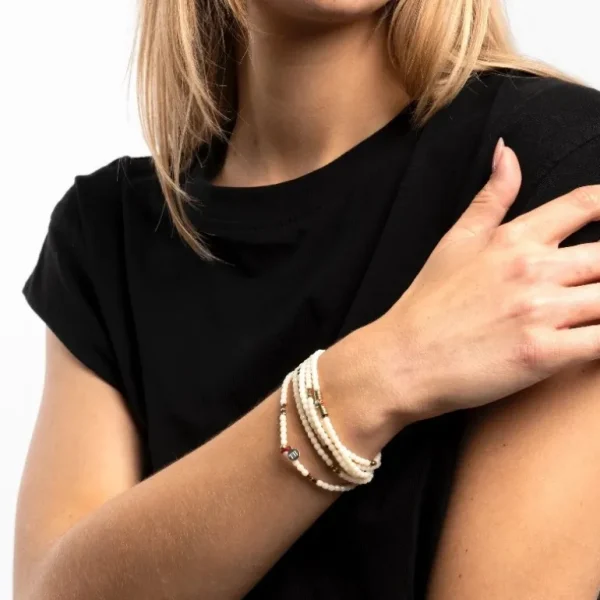Têtes Blondes Les Bijoux<Collier et Bracelet 6 tours Nazar Vanille,