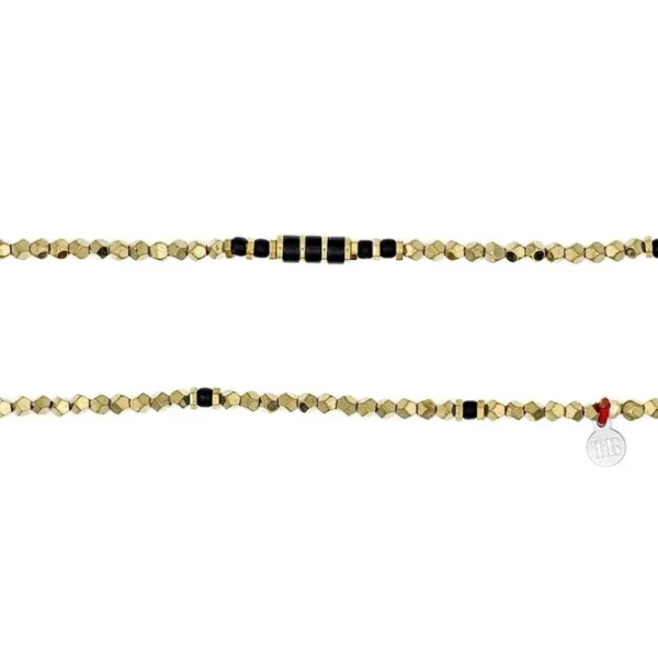 Têtes Blondes Les Bijoux<Collier et Bracelet 6 tours Santa Hématite Gold,
