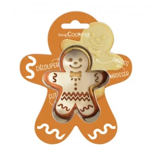ScrapCooking Emporte-Pièce<Découpoir + embosseur bois Ginger,