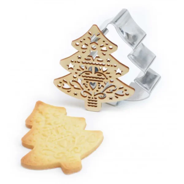 ScrapCooking Emporte-Pièce<Découpoir + embosseur bois Sapin,