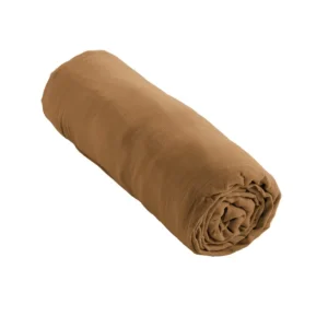 L'effet papillon Draps Plats Et Draps Housse<Drap housse Gaïa Camel en gaze de coton,
