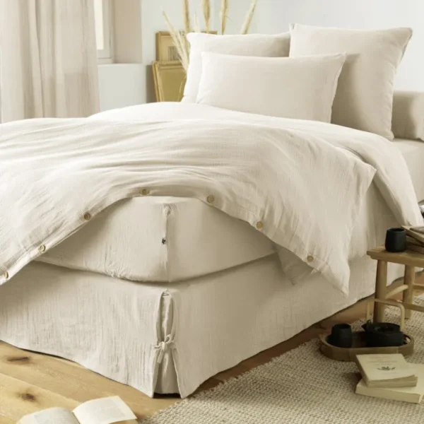 L'effet papillon Draps Plats Et Draps Housse<Drap housse Gaïa Pampa en gaze de coton,