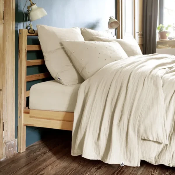 L'effet papillon Draps Plats Et Draps Housse<Drap housse Gaïa Pampa en gaze de coton,